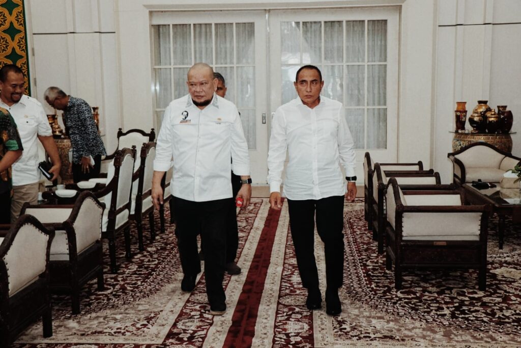 Ketua DPD RI AA LaNyalla Mahmud Mattailtti Bersilaturahmi ke Kediaman Gubernur Sumatera Utara