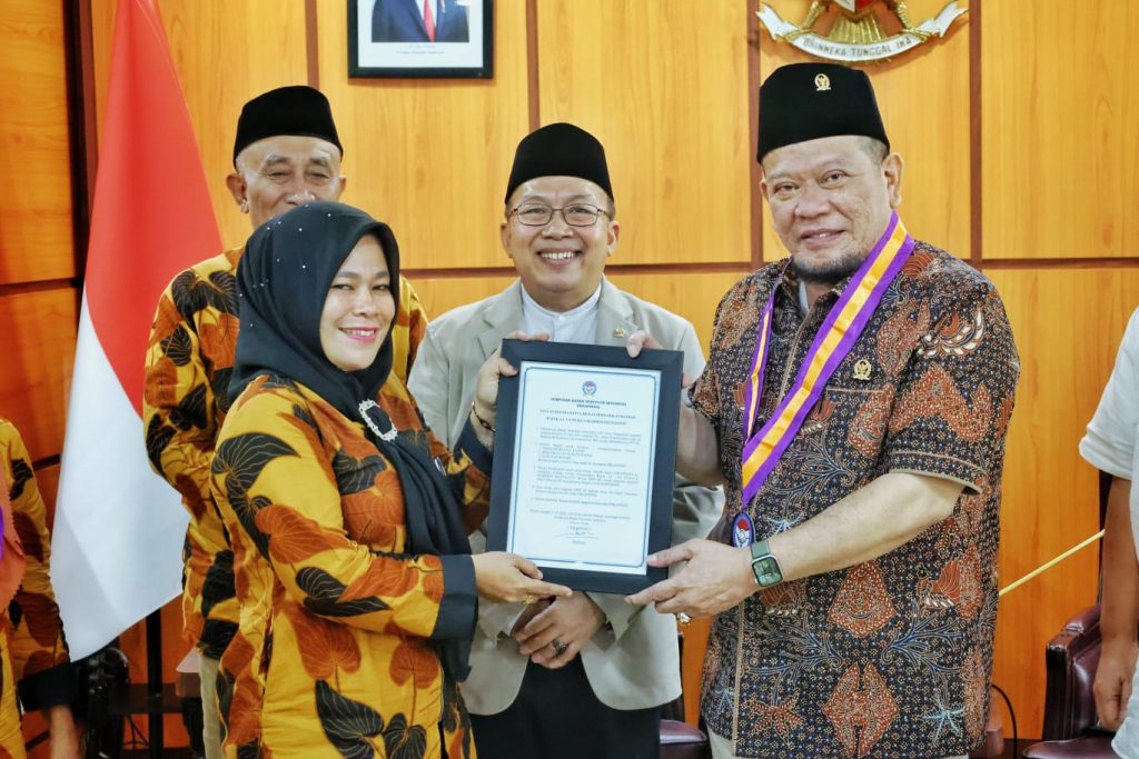 Ketua DPD RI, AA LaNyalla Mahmud Mattalitti Menerima Audiensi Himpunan Kader Penyuluh Indonesia (Hikapindo)
