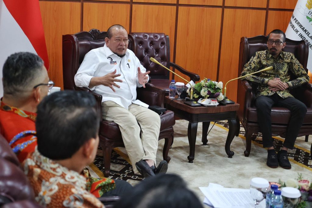 Ketua DPD RI AA LaNyalla Mahmud Mattalitti Menerima Audiensi Sejumlah Pengurus Wilayah Ikatan Notaris Indonesia (INI)