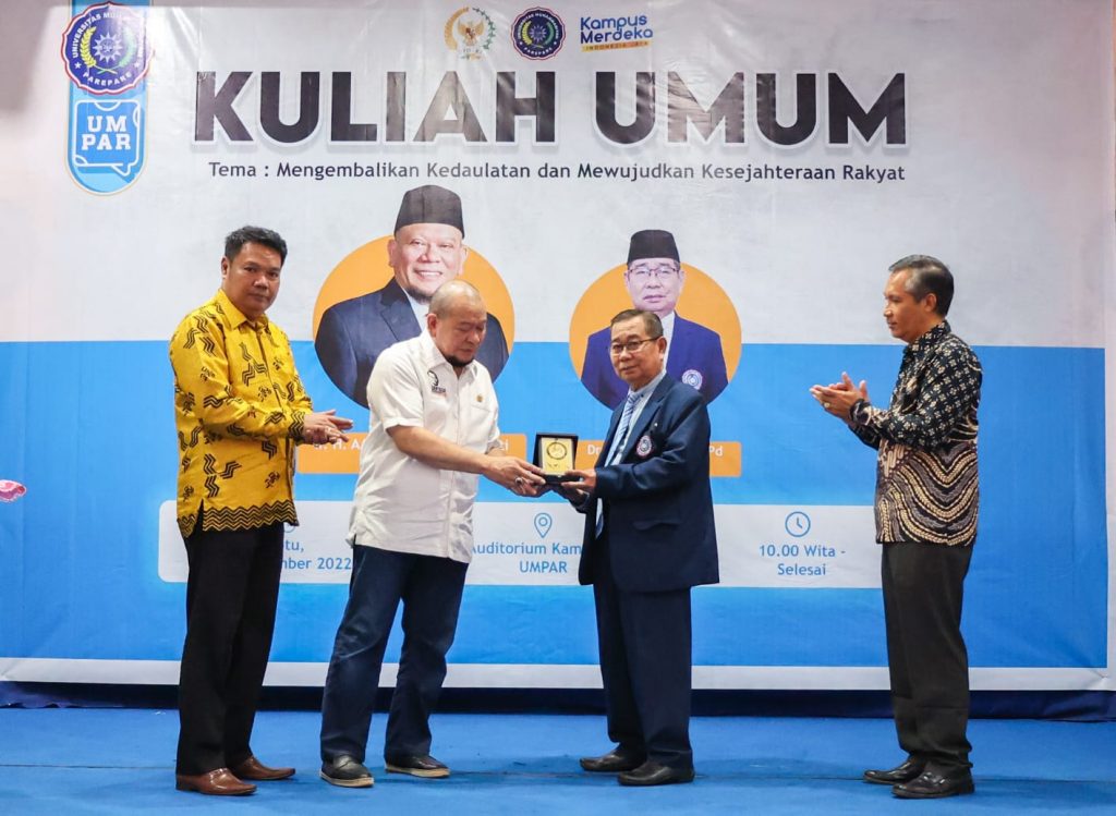 Ketua DPD RI, AA LaNyalla Mahmud Mattalitti Mengisi Kuliah Umum di Universitas Muhammadiyah Parepare