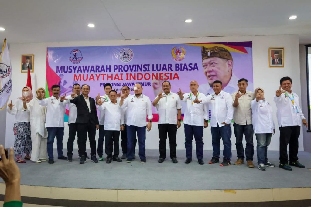 Ketua Umum Pengurus Besar Muaythai Indonesia yang juga Ketua DPD RI, AA LaNyalla Mahmud Mattalitti menghadiri Musyawarah Provinsi Luar Biasa (Musprovlub) Muaythai Indonesia Provinsi Jawa Timur