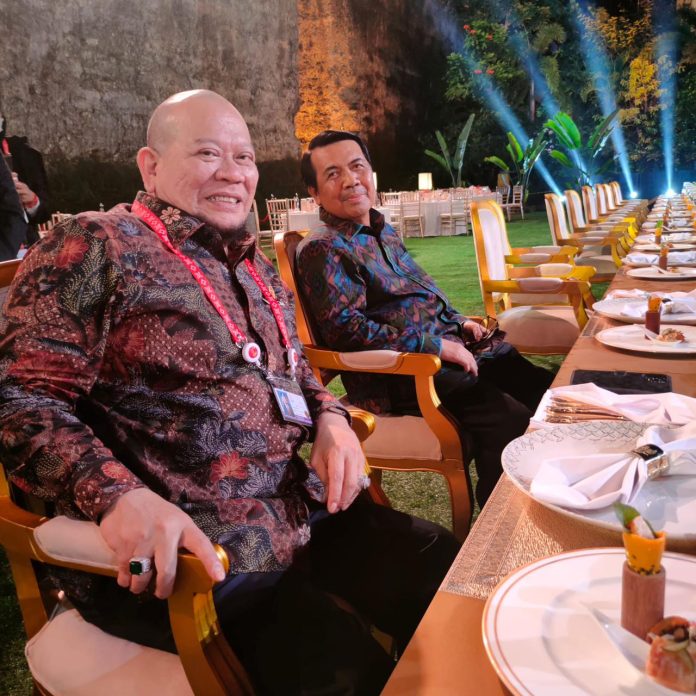 Ketua DPD RI AA LaNyalla Mahmud Mattalitti saat menghadiri Gala Dinner Pertemuan KTT G20 yang digelar di Garuda Wisnu Kencana (GWK), Uluwatu, Bali