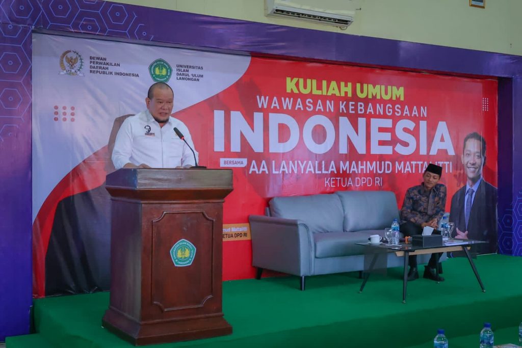 Ketua DPD RI, AA LaNyalla Mahmud Mattalitti mengisi Kuliah Umum Wawasan Kebangsaan di Universitas Islam Darul 'Ulum Lamongan